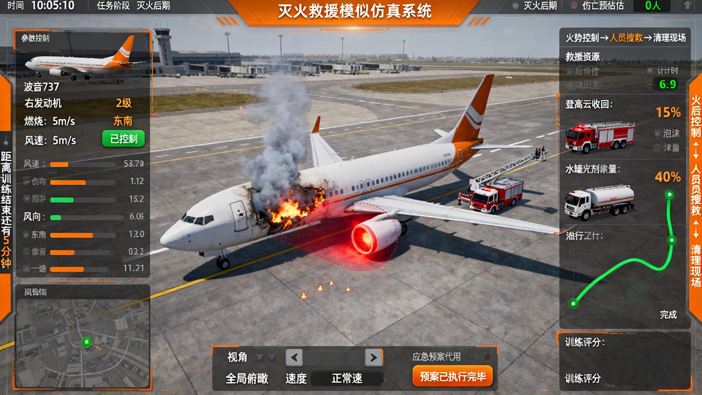 机场消防救援模拟演练系统